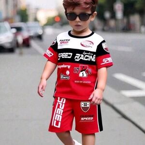 Speedo Red Racing Short Sleeve Tee for Kids